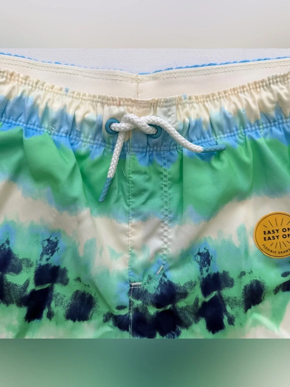 Cat & Jack Green Navy Tie-Dye Kids Swim Trunks Size M (8) HUSKY
